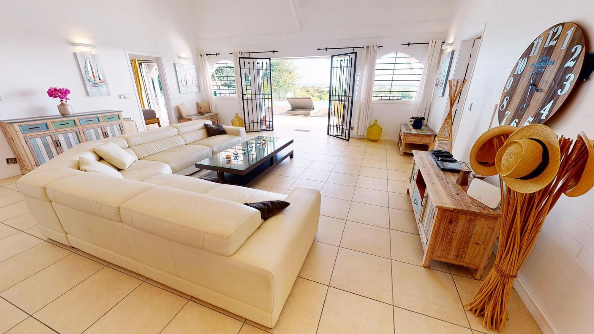 Villa Deluxe L'Hacienda Villa Vue Mer 180 Piscine Jacuzzi Proche Plage Marina Golf Pointe Des Chateaux Et Casino Jardin Clos Voyage Durable Saint-Francois  Værelse billede