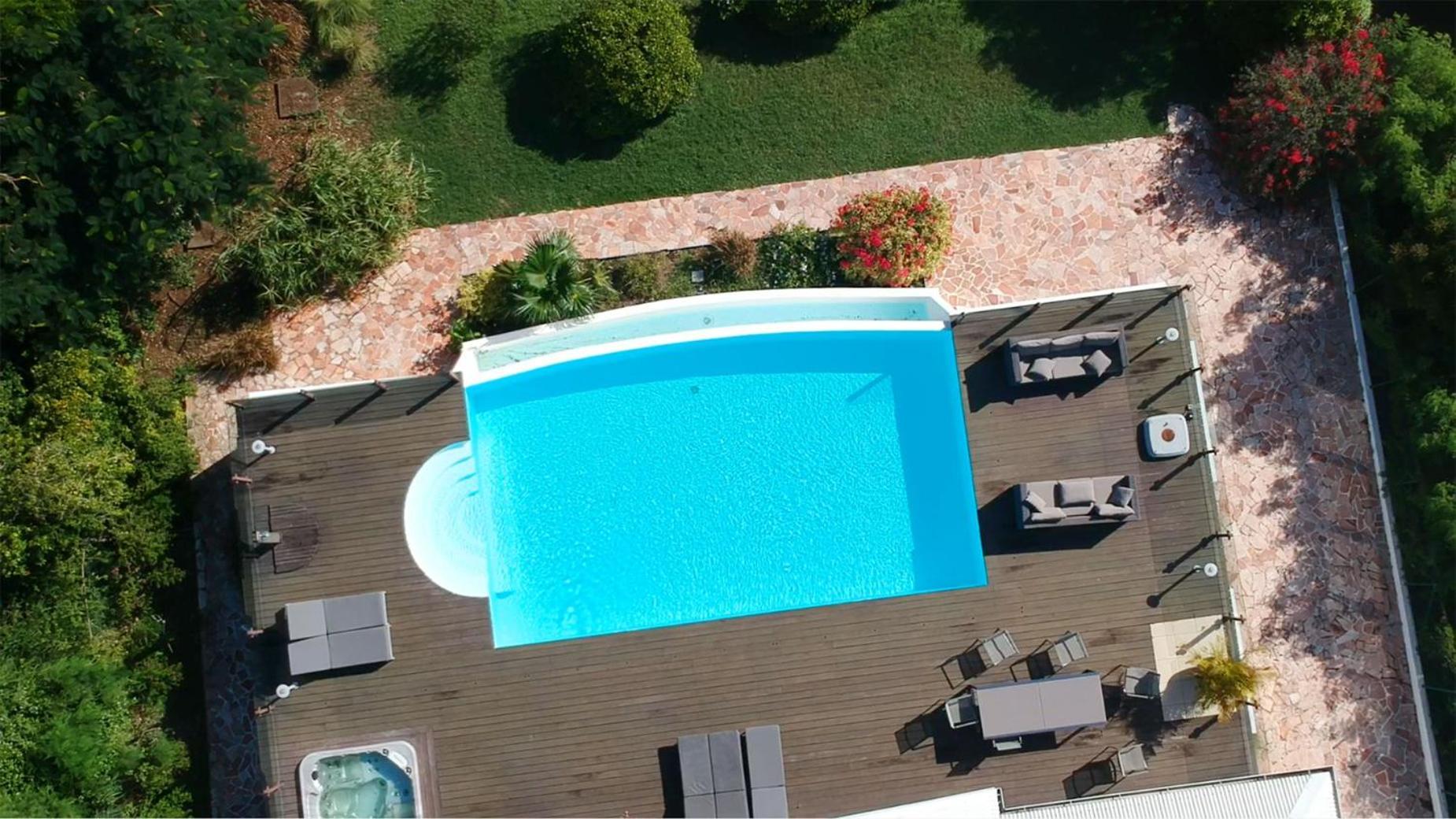 Villa Deluxe L'Hacienda Villa Vue Mer 180 Piscine Jacuzzi Proche Plage Marina Golf Pointe Des Chateaux Et Casino Jardin Clos Voyage Durable Saint-Francois  Værelse billede